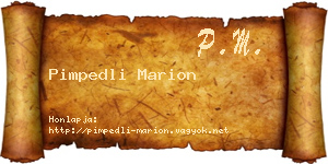 Pimpedli Marion névjegykártya